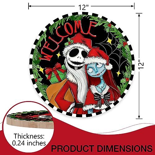 Christmas Jack Skellington Front Door Sign, Sally Xmas Gift