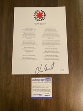 Chad Smith Red Hot Chili Peppers ‘Soul To Squeeze’ Lyric Sheet Drummer ACOA
