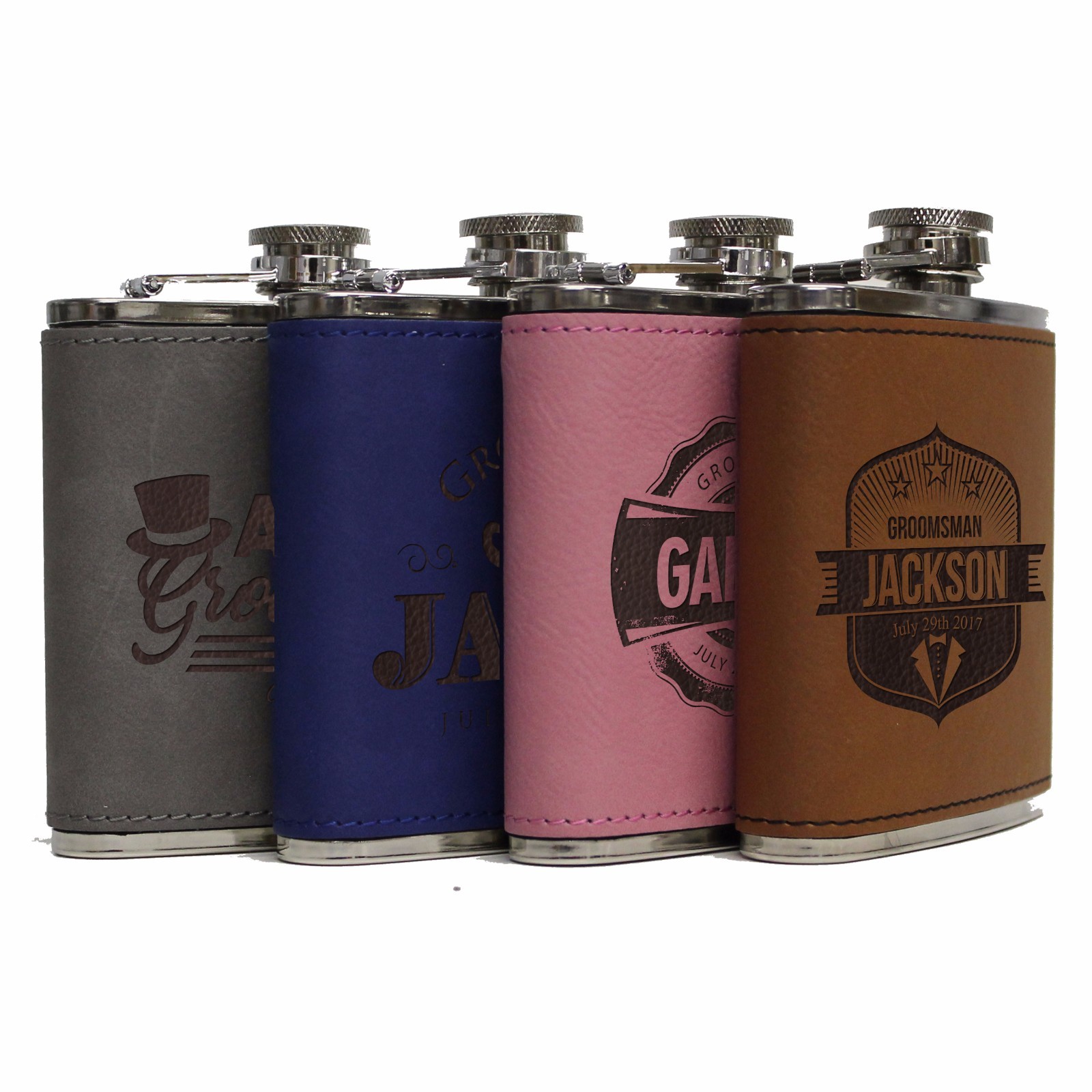 Personalized Leather Flask for Men Personalized Leather Flask for Men