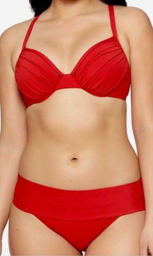 BLEU ROD BEATTIE 2 PIECES SET, UNDERWIRE TOP, GINGER RED, SIZE 14 /CUP 36DD, NWT