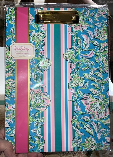 Fabrycznie nowy z metką Lilly Pulitzer Schowek Folio z dużym bębnem, Cumulus Blue Chick Magnes - Zdjęcie 3 z 12