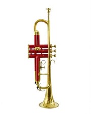 TRUMPET NEW RED Golden Brass Bb flat Trumpet With Free HARD Case M/P