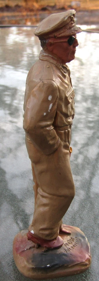 1950 J.H. Figura Miller 5" Alto Cerámica Tiza General Douglas MacArthur MIRAR Foto 4 de 4