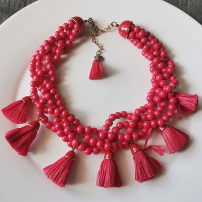 16'' New Talbots Weave Statement Collar Necklace Gift Fashion Women Party Jewelry
