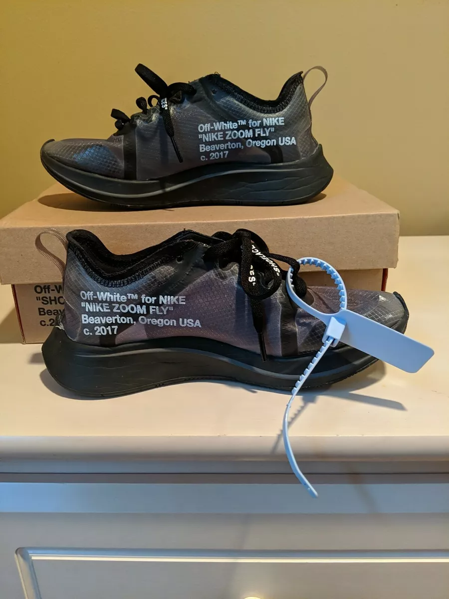 sobre aritmética De alguna manera The 10: Nike Zoom Fly Black Off-White Authentic Size 4.5 M (6 W) Virgil  Abloh | eBay