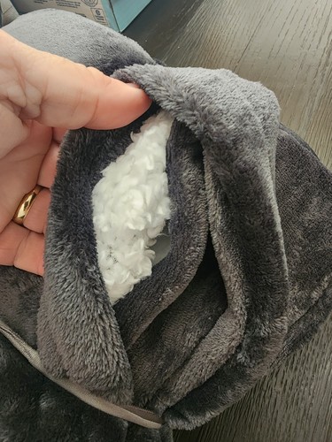 Kato Tirrinia Premium Sherpa Oversized Hoodie Hooded Blanket NEW Grey 🔥 - Picture 4 of 5