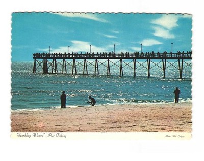 Sparkling waters pure fishing cool waters of the Grand Strand VTG postcard Unp