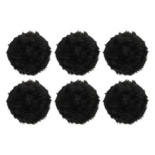 35yds Faux Fur Yarn, 6 Skeins 50g 0.8"OD Fuzzy Yarn Fluffy Yarn, Black