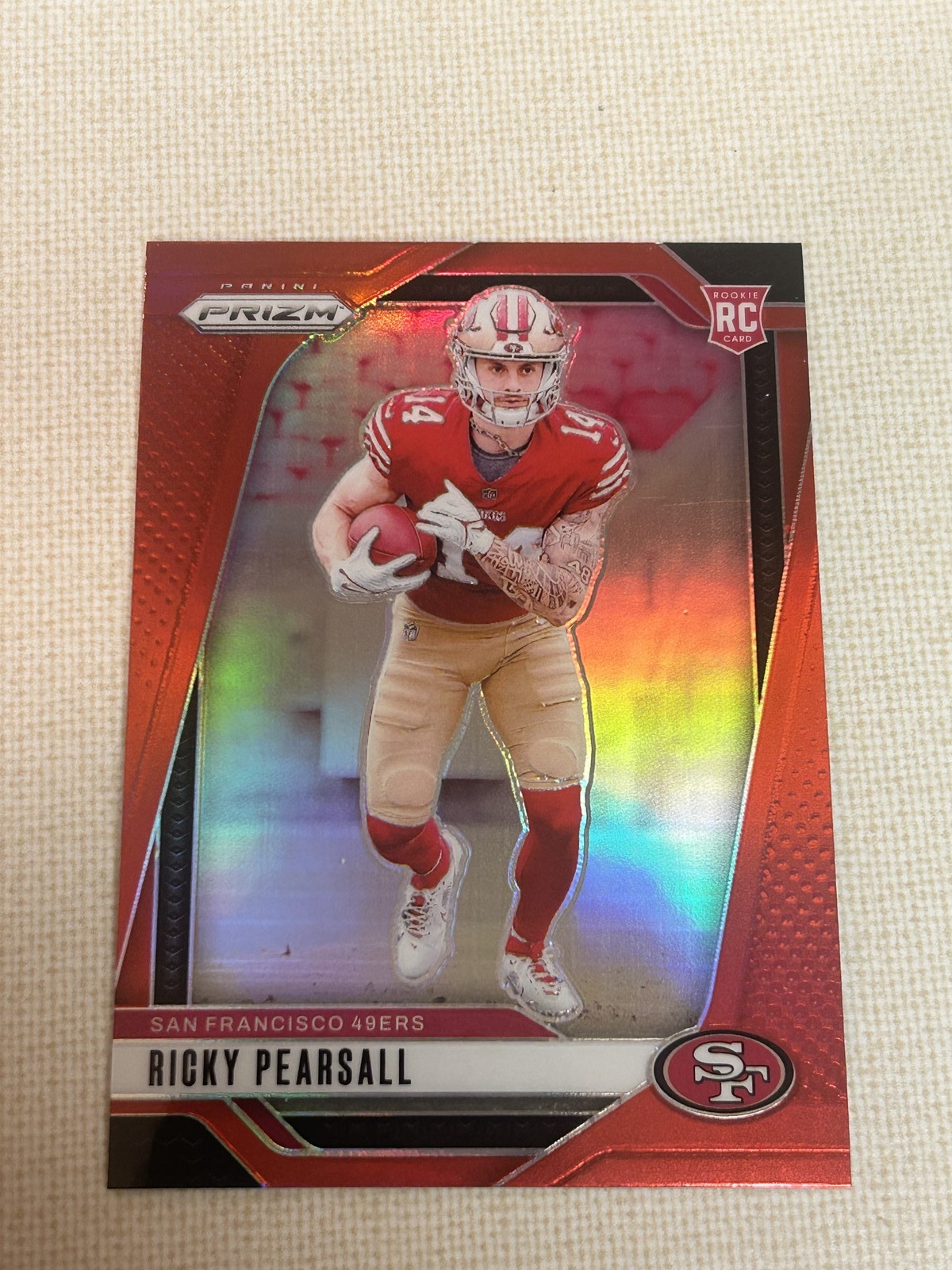 Ricky Pearsall Rookie 2024 Panini Prizm Retail Red SP #383 49ers