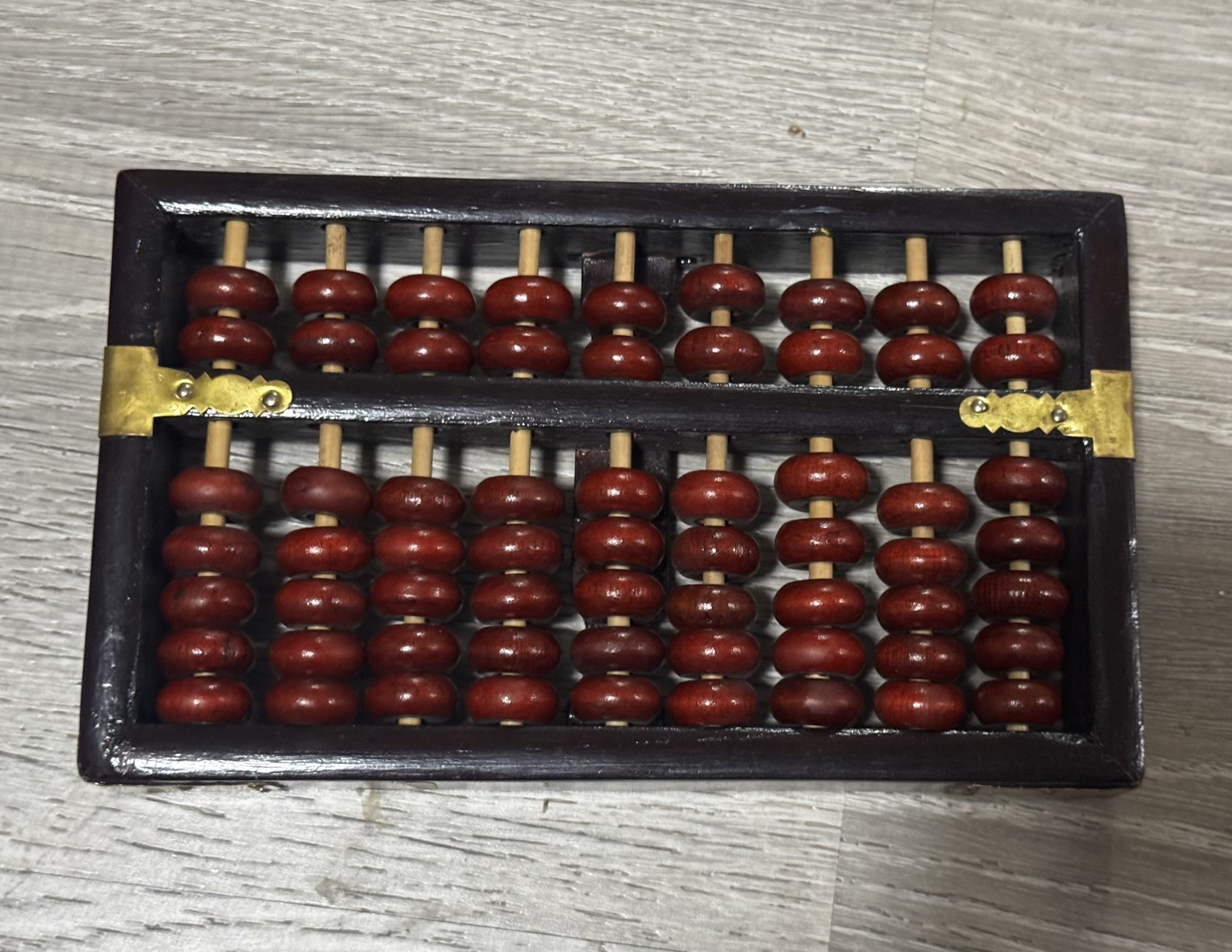 Antique or Vintage - Chinese Wooden Abacus Diamond Brand 9 Rods 63 Beads