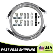 Stainless Steel Braided Transmission Cooler Hose 70 Lines Universal Fit Stainless Steel Braided Transmission Cooler Hose 70 Lines Universal Fit