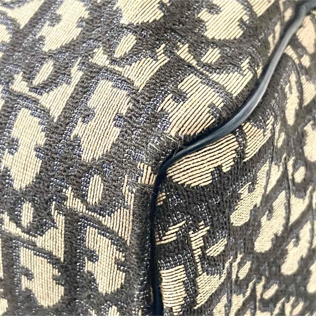 Christian Dior Boston Bag Canvas Navy Trotter Logo Women's From Japan Authentic thumbnail 10