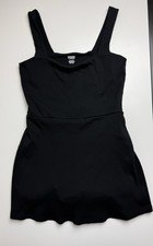 PINK Victoria  s Secret Black SMALL Rib Square Neck Active Sleeveless Dress