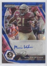 2021 Panini Prizm Draft Picks Blue Ice 56/75 Marvin Wilson #DPA-MWI Auto 5m1