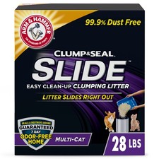 Clump  Seal SLIDE Cat Litter, Easy Clean-up Multi-Cat Clumping Litter, 28 lbs