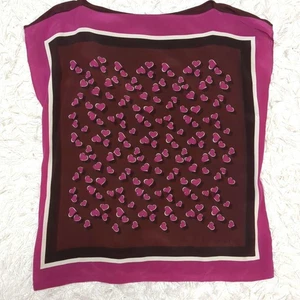 Chemisier GUCCI motif écharpe soie rose taille S équivalent haut femme