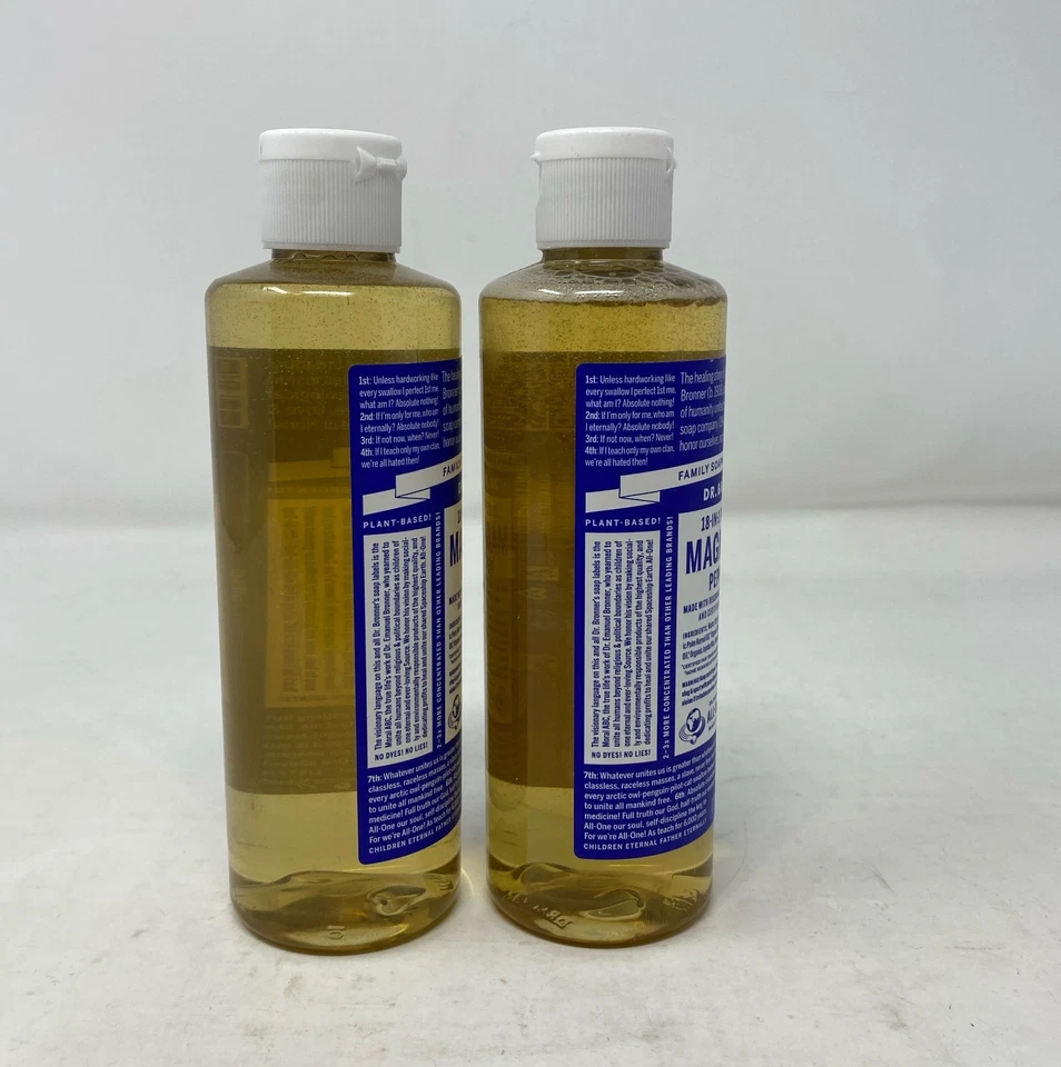 Dr. Bronner’s Pure-Castile Liquid Soap - Peppermint 8 oz 2-Pack • 18-in-1 - Image 3 of 4