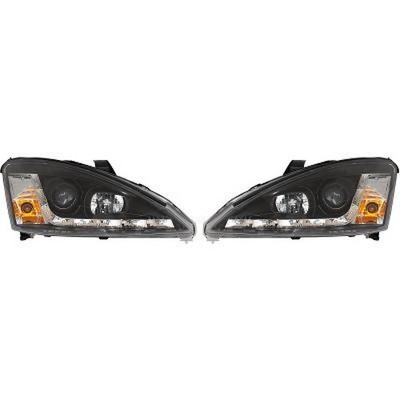 Design Scheinwerfer Set 01-04 klarglas/schwarz Led für Ford Focus 01-04 STANDLI