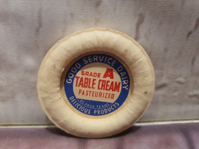 Good Service Dairy Milk Bottle Cap El Paso Texas Pasteurized Table Cream Milk