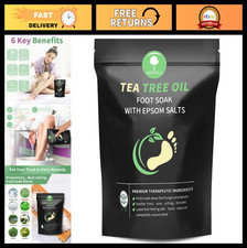 Tea Tree Oil Foot Soak with Epsom Salt - Pedicure Spa for Toenail Fungus, Odor 