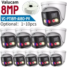 1/10pcs US STOCK 8MP IP Camera 180° Wide Angle 180° Panoramic 4K 2-Len MIC lot