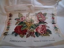 Ehrman "Blooming Roses" incomplete Tapestry cushion cover.