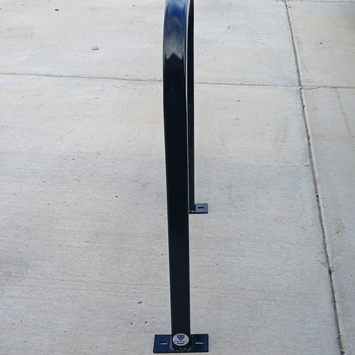 Dero U-Style Floor Mount Bike Stand Rack, 2-Bike Capacity, Black Metal