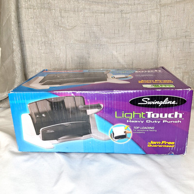 NEW Swingline 40-Sheet LightTouch Two to Three Hole Punch 9/32'' Holes Black/Gray