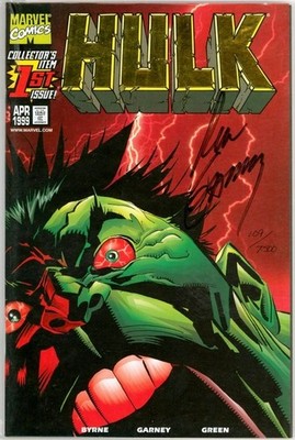 HULK #1 DYNAMIC FORCES GOLD FOIL VARIANT SIGNED RON GARNEY DF COA 1999 MARVEL