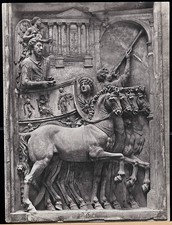 Roman emperor philosopher Marcus Aurelius arrives into Rome triump- Old Photo
