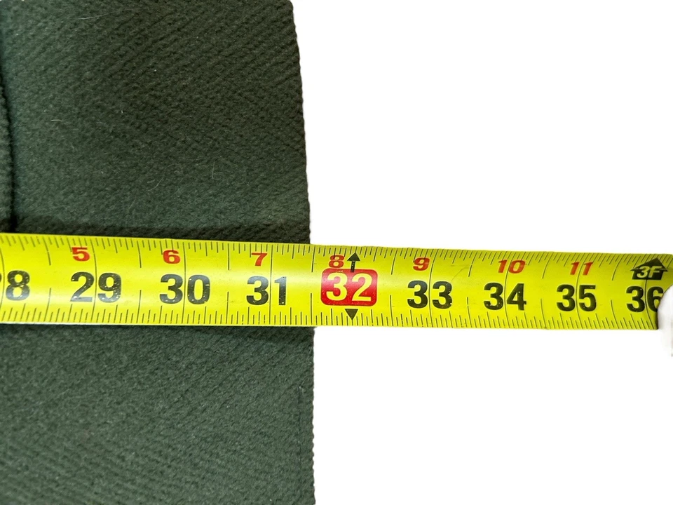 Vintage LL Bean Forest Green Wool Twill Wooden Toggle Hooded Duffle Coat - Image 4 of 4