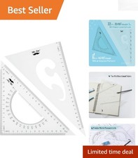 Lightweight Triangle Ruler Set - Precision Drawing Tools for Geometry Drafting