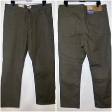 Weatherproof Vintage Men  s Regular Fit Lined Pants Dark Green Size 36 x 30 NEW 