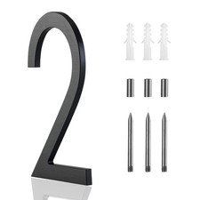 8 Inch Large house Numbers for Outside Modern Metal, Black Address Numbers Ma...
