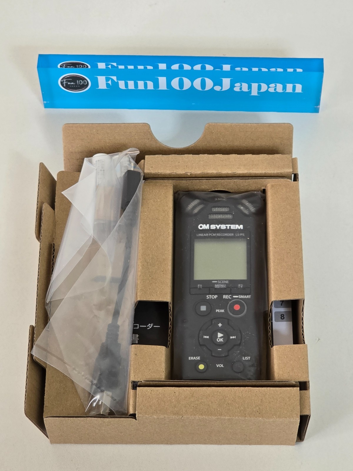 Olympus OM SYSTEM LS-P5 ‎Bluetooth Linear Pcm Recorder Tresmic 3-mic with Box