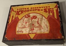 Vintage Little Scientist Microscope Set Boxed Toy