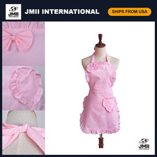 Cute Bowknot Women's Cake Apron - Funny Kitchen Apron for Christmas Gift Pink