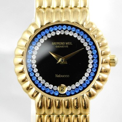 Raymond Weil 4705 Nabucco High Grade 18k Gold Plated & Sapphire Ladies Watch