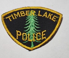 VINTAGE TIMBER LAKE, OH OHIO POLICE SHOULDER PATCH - PINE TREE *CHEESECLOTH BACK