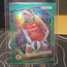 Panini 2025 Prizm WNBA Aaliyah Edwards Green Parallel #94 Connecticut Sun