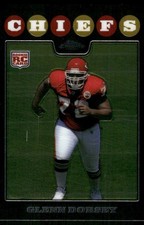 2008 Topps Chrome #TC228 Glenn Dorsey Rookie RC Kansas City Chiefs football card. rookie card picture