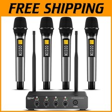 UHF Wireless Handheld Mics for Karaoke, DJ, Singing