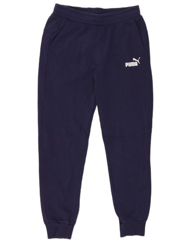 Pantalone tuta uomo PUMA joggers medio blu navy cotone AD23 - Foto 1 di 3