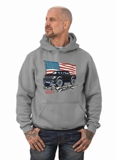 2010-14 Ford SVT Raptor F150 SuperCab Flag Design Grey Hoodie Sweatshirt NEW