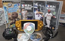 BLACK Sony PSP 3000 System w/ Charger, ome  Battery 6 Games Works Great 