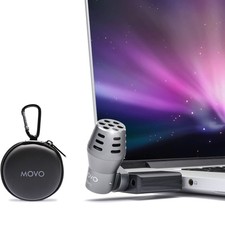 Movo DOM2-USB Mini Omnidirectional USB Laptop Microphone for Computer or Grey