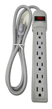 New 6-Outlet Power Strip with 3ft Heavy-Duty Cord, 240 Joules Steren 