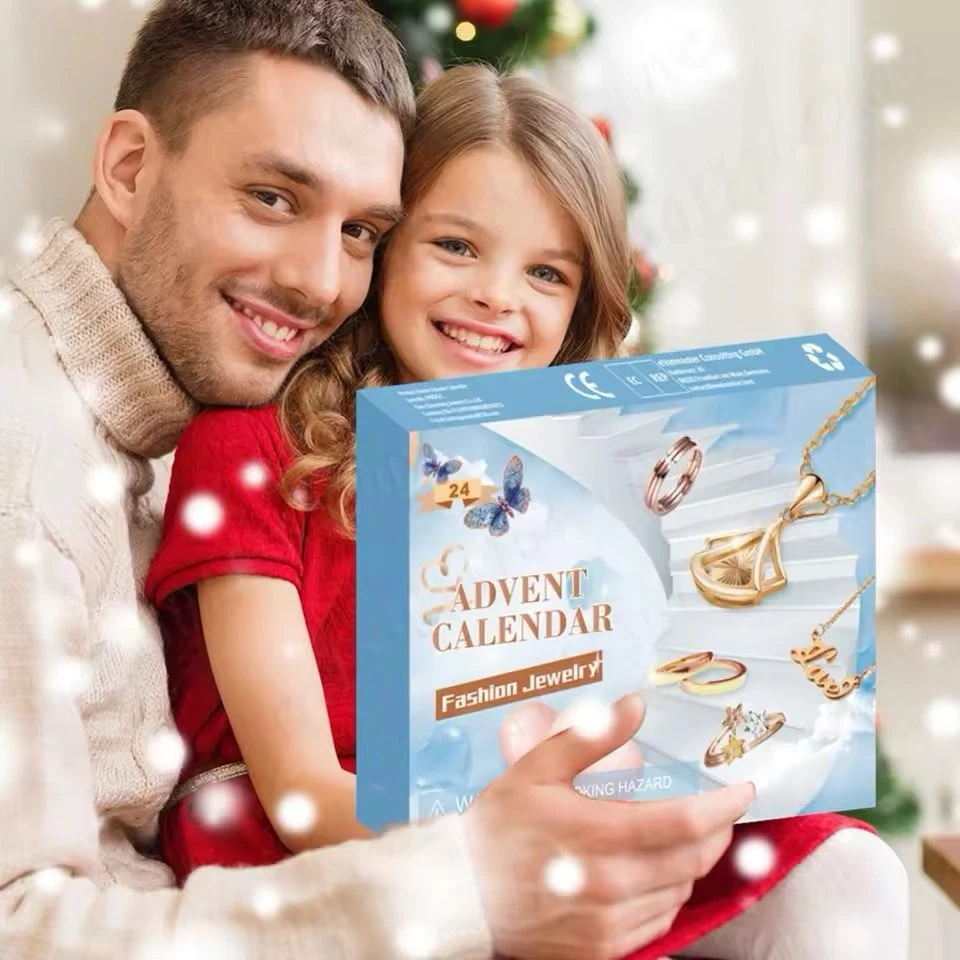 Calendario Dell’avvento Gioielli - Collana ,anelli,orecchini Regalo Donna Natale - Immagine 2 di 4