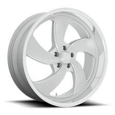 22 Us Mag U134 Desperado 22x10.5 5x5.0 Silver Brushed Milled Left Wheel 1mm
