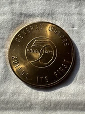 Vintage 1908-1954 General Motors Builds It First 50 Millionth Cars Built Token